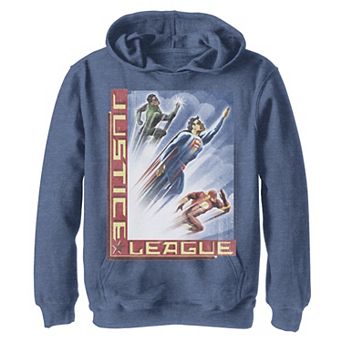 Boys 8-20 Justice League Heroes In Flight Poster Graphic Fleece Hoodie