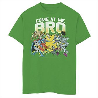 Boys 8-20 Justice League Come At Me Bro Action Portrait Graphic Tee