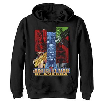 Boys 8-20 Justice League Colorful Panel Group Shot Graphic Fleece Hoodie
