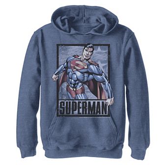Boys 8-20 Superman Action Poster Graphic Fleece Hoodie