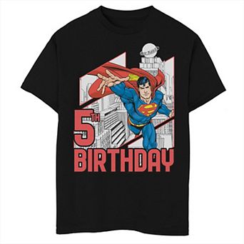 Boys 8-20 DC Comics Superman 5th Birthday Graphic Tee