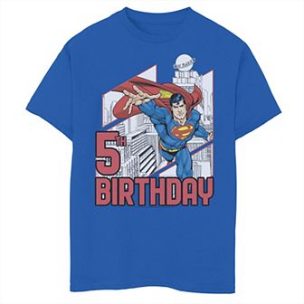 Boys 8-20 DC Comics Superman 5th Birthday Graphic Tee