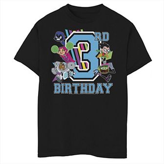 Boys 8-20 DC Comics Graphic Teen Titans Go! 3rd Birthday Graphic Tee