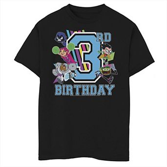 Boys 8-20 DC Comics Graphic Teen Titans Go! 3rd Birthday Graphic Tee