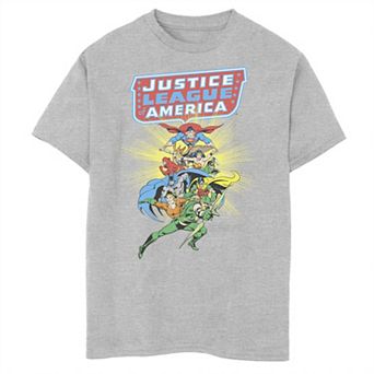 Boys 6-20 Justice League Shining Group Portrait Graphic Tee