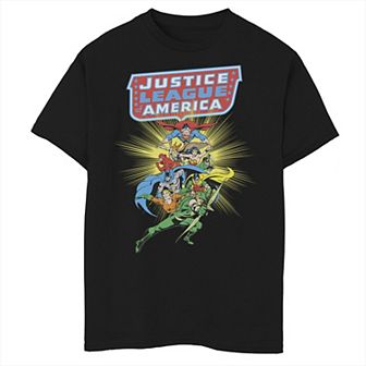 Boys 8-20 Justice League Shining Group Portrait Graphic Tee