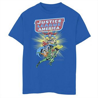 Boys 6-20 Justice League Shining Group Portrait Graphic Tee