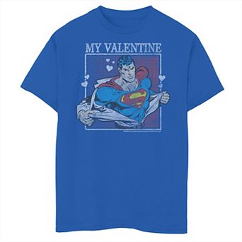 Boys 8-20 DC Comics Superman My Valentine Comic Portrait Graphic Tee