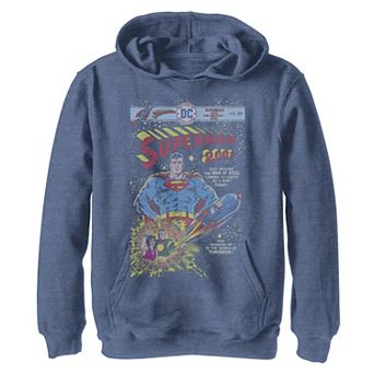 Boys 8-20 Superman 2001 Vintage Comic Cover Graphic Fleece Hoodie