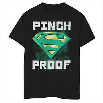 Boys 8-20 DC Comics Superman Saint Patrick's Day Pinch Proof Logo Graphic Tee