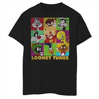 Boys 8-20 Looney Tunes Colorful Character Portrait Panels Graphic Tee