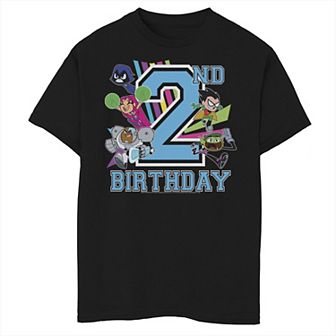 Boys 8-20 DC Comics Graphic Teen Titans Go! 2nd Birthday Graphic Tee