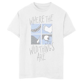 Boys 8-20 Where The Wild Things Are Boxed Panel Portrait Graphic Tee