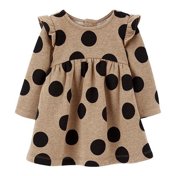 Baby Girl Carter's Polka Dot Fleece Dress