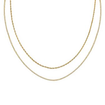 Aurielle Rope & Baby Curb Chain Necklace Set