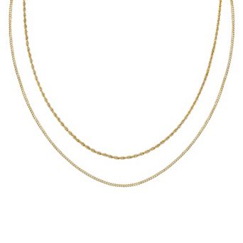 Aurielle Rope & Baby Curb Chain Necklace Set