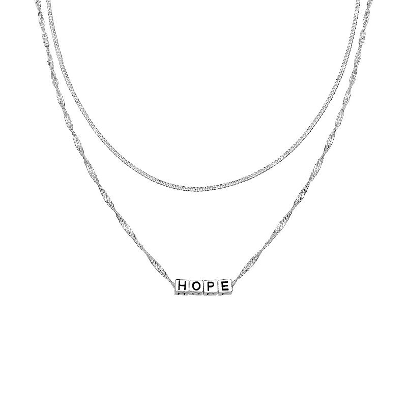 75491956 Aurielle Fine Silver Plated Hope Chain Necklace Se sku 75491956