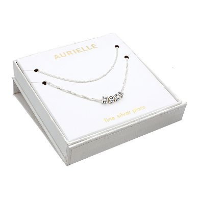 Aurielle Fine Silver Plated "Hope" Chain Necklace Set