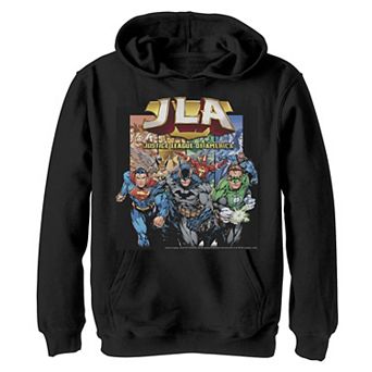 Boys 8-20 Justice League JLA Poster Graphic Fleece Hoodie