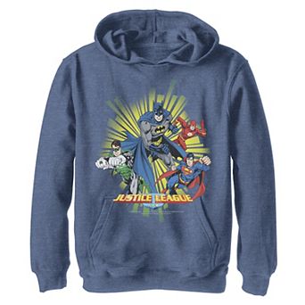 Boys 8-20 Justice League Character Burst Portrait Graphic Fleece Hoodie