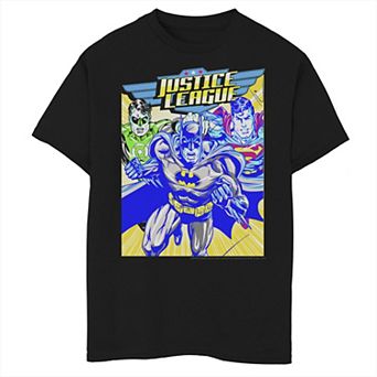Boys 6-20 Justice Legue Neon Team Poster Graphic Tee