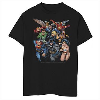 Boys 8-20 Justice League Group Portrait Graphic Tee