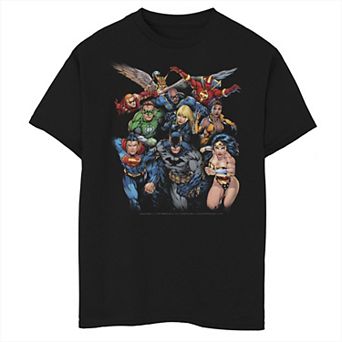Boys 6-20 Justice League Group Portrait Graphic Tee
