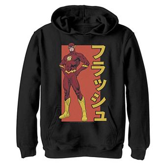 Boys 8-20 DC Comics The Flash Bold Kanji Portrait Graphic Fleece Hoodie
