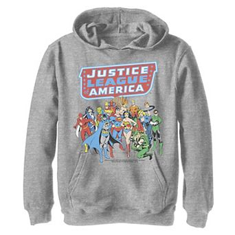 Boys 8-20 Justice League Logo Group Shot Graphic Fleece Hoodie