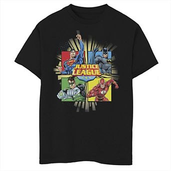 Boys 6-20 Justice League Shining Portrait Panels Graphic Tee