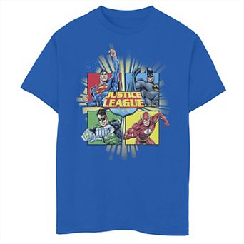 Boys 8-20 Justice League Shining Portrait Panels Graphic Tee