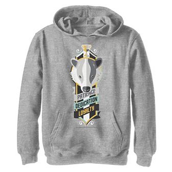 Boys 8-20 Harry Potter Patience, Deication And Loyalty Hufflepuff Badge Graphic Fleece Hoodie