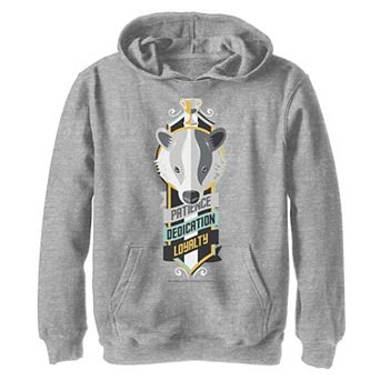Boys 8-20 Harry Potter Patience, Deication And Loyalty Hufflepuff Badge Graphic Fleece Hoodie