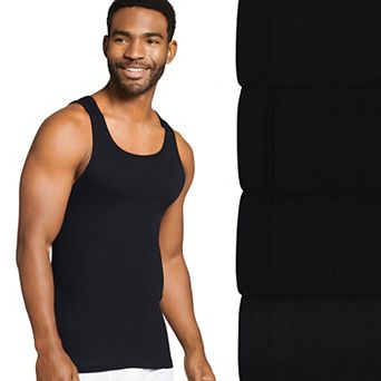 Men's Jockey® 4-Pack Fitted Cotton A-Shirt Tank Undershirt