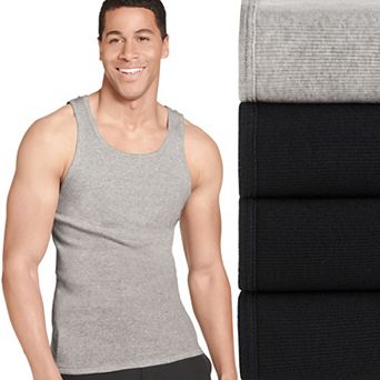Men's Jockey® 4-Pack Fitted Cotton A-Shirt Tank Undershirt