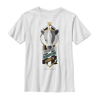 Boys' 8-20 Harry Potter Patience, Deication And Loyalty Hufflepuff Badge Graphic Tee