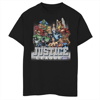 Boys 6-20 Justice League Posed Hero Portrait Graphic Tee