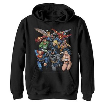Boys 8-20 Justice League Group Portrait Graphic Fleece Hoodie