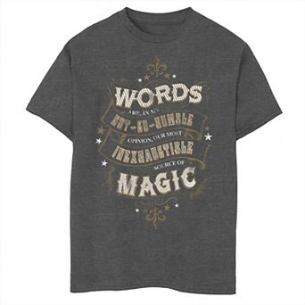 Boys 8-20 Harry Potter Words Are An Inexhaustible Source Of Magic Graphic Tee