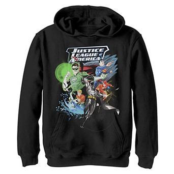 Boys 8-20 Justice League Action Character Collage Logo Graphic Fleece Hoodie