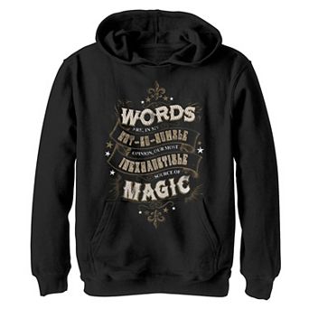 Boys 8-20 Harry Potter Words Are An Inexhaustible Source Of Magic Graphic Fleece Hoodie