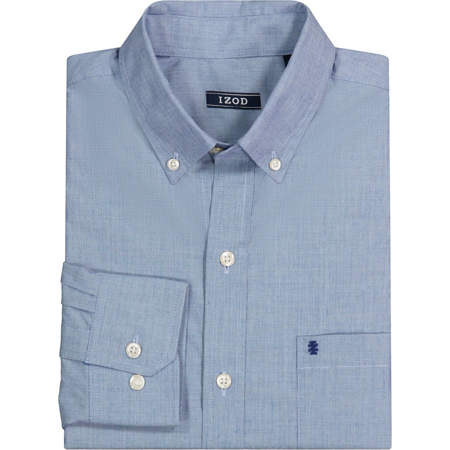 Izod Performance Comfort Long Sleeve Plaid Button Down Camicia, Arancione ruggine, S Uomo