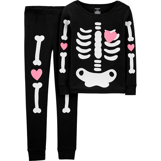 Glow in the 2024 dark skeleton pajamas