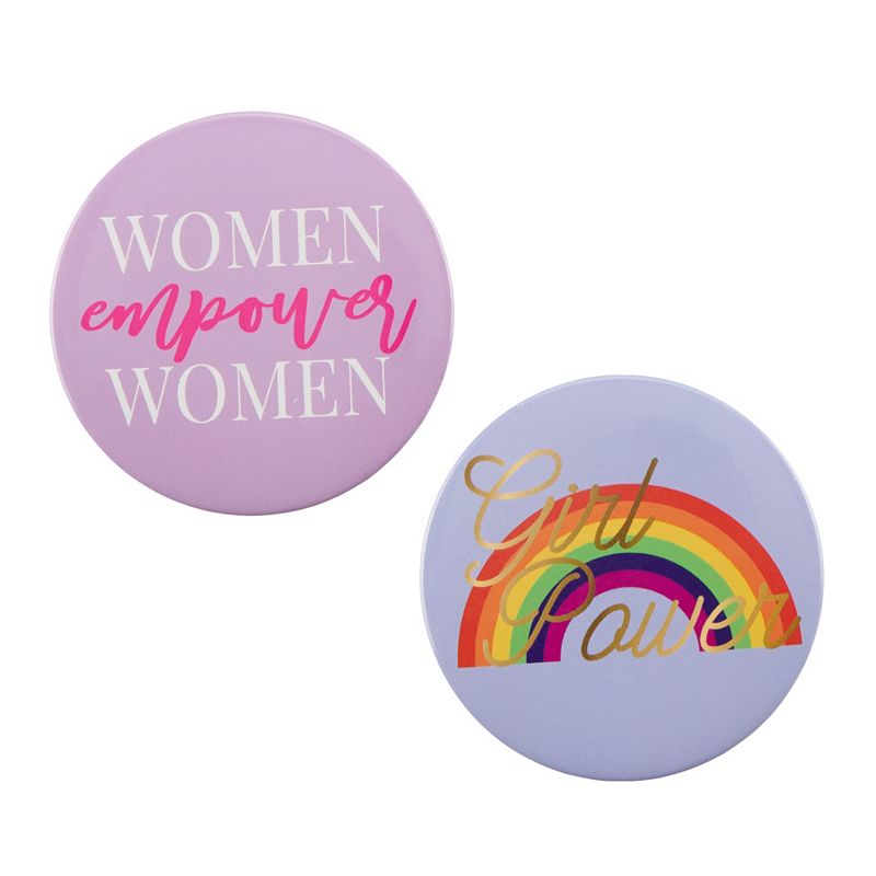 ICUP Empowerment Button 2-Pack, Womens, Light Pink