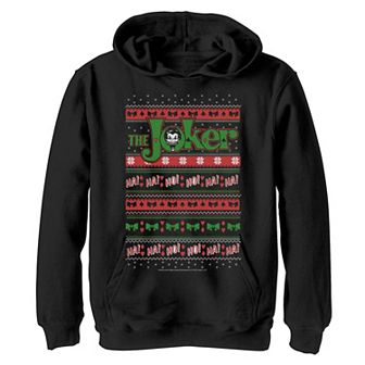 Boys 8-20 Batman The Joker Knitted Design Graphic Fleece Hoodie