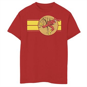 Boys 8-20 DC Comics The Flash Striped Portrait Graphic Tee