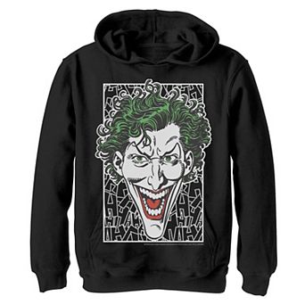 Boys 8-20 Batman Joker Laughing HA HA HA Collage Graphic Fleece Hoodie