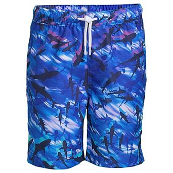 Boys 10-20 Lands' End Print Swim Trunks in Husky