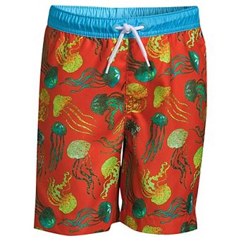 Boys 10-20 Lands' End Print Swim Trunks in Husky