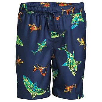 Boys 10-20 Lands' End Print Swim Trunks in Husky